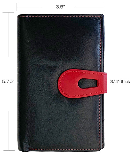 Personalized Genuine Leather Womens Medium Wallet