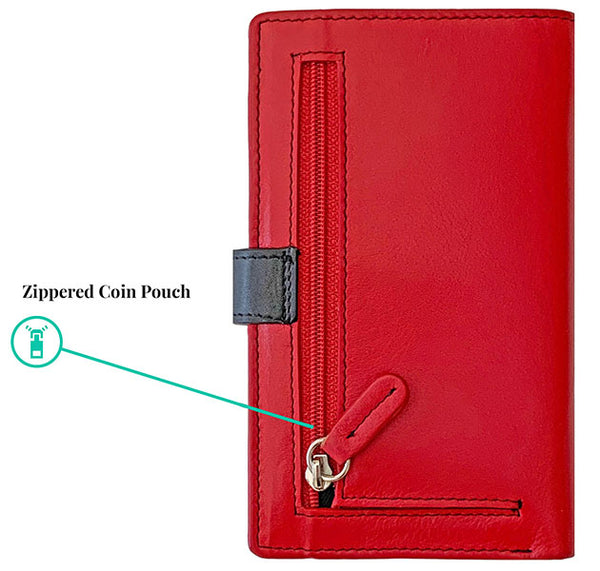 Personalized Genuine Leather Womens Medium Wallet