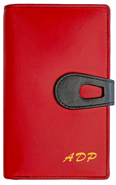 Personalized Genuine Leather Womens Medium Wallet