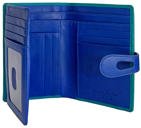 Personalized Genuine Leather Womens Medium Wallet