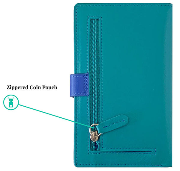 Personalized Genuine Leather Womens Medium Wallet