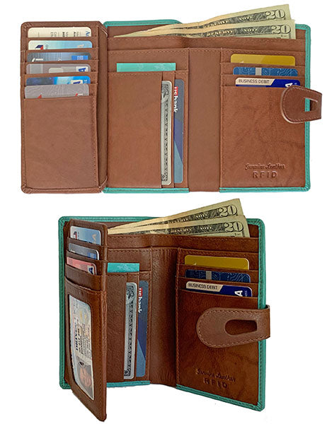 Personalized Genuine Leather Womens Medium Wallet