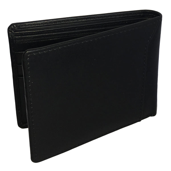 Monogrammed Personalized Leather RFID Blocking Bifold Slim Men's Wallet - A&A Creative Designs