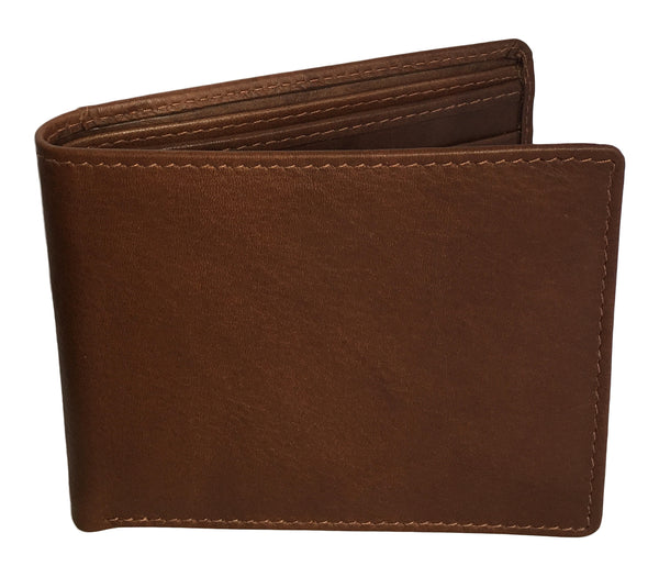Monogrammed Personalized Leather RFID Blocking Bifold Slim Men's Wallet - A&A Creative Designs