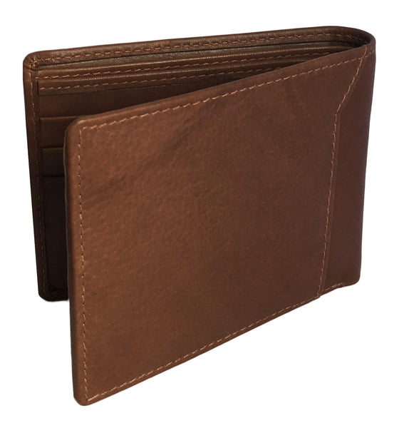 Monogrammed Personalized Leather RFID Blocking Bifold Slim Men's Wallet - A&A Creative Designs