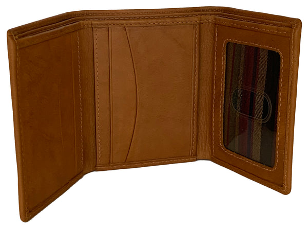 Personalized RFID Blocking Leather Trifold Men's Wallet