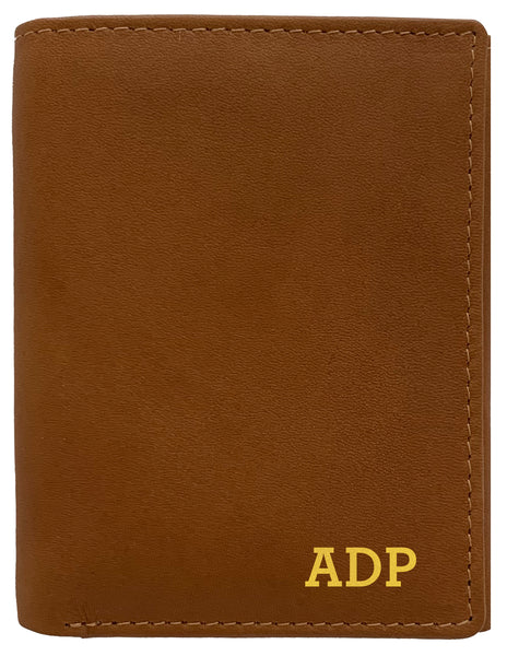Personalized RFID Blocking Leather Trifold Men's Wallet