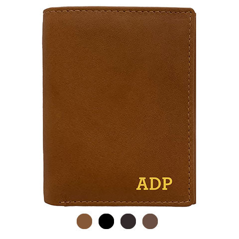 Personalized RFID Blocking Leather Trifold Men's Wallet