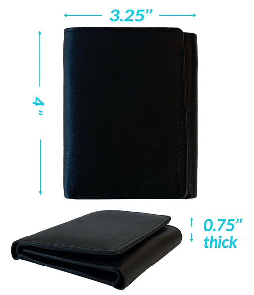 Personalized RFID Blocking Leather Trifold Men's Wallet