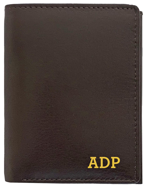 Personalized RFID Blocking Leather Trifold Men's Wallet