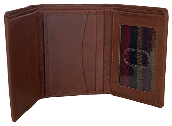 Personalized RFID Blocking Leather Trifold Men's Wallet