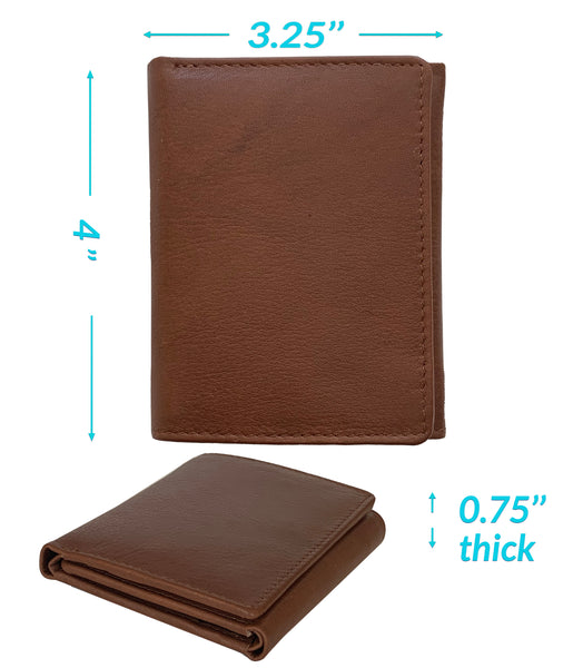 Personalized RFID Blocking Leather Trifold Men's Wallet