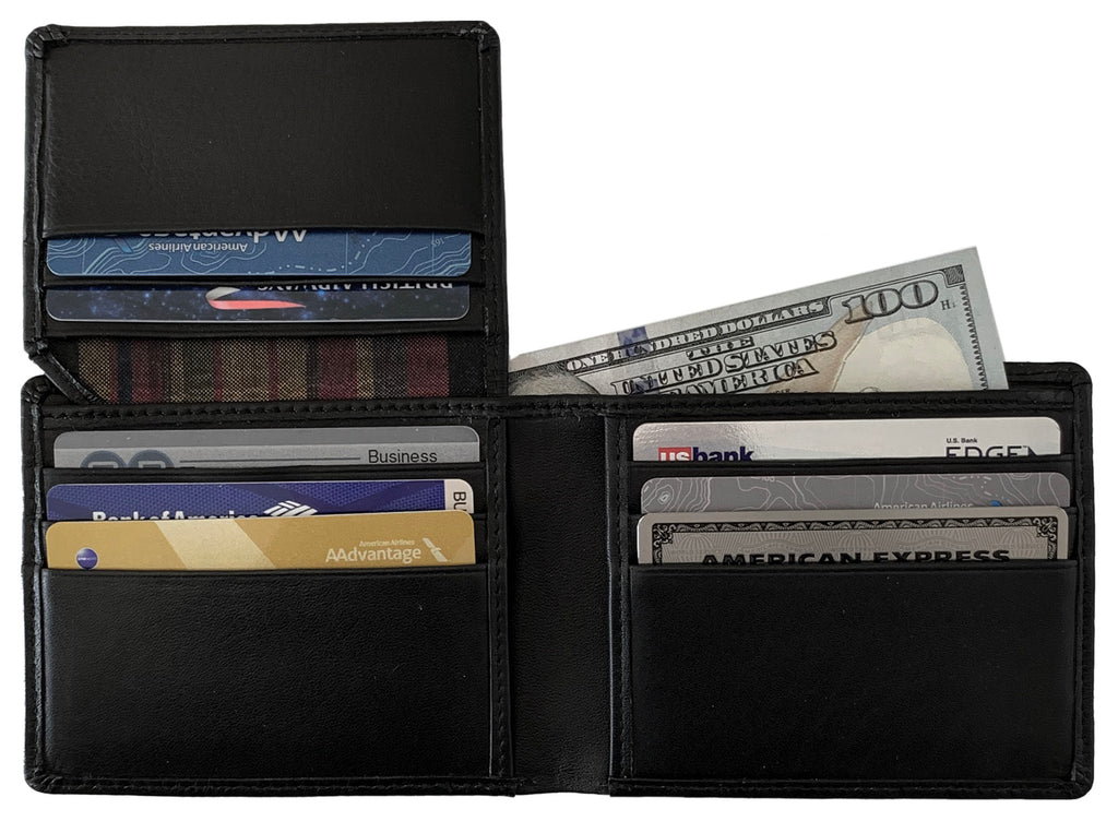 Monogrammed Double ID Flap Credit Card Wallet