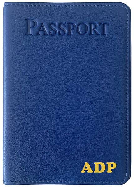 Mia Monogram Personalized Leather Passport Cover & Holder