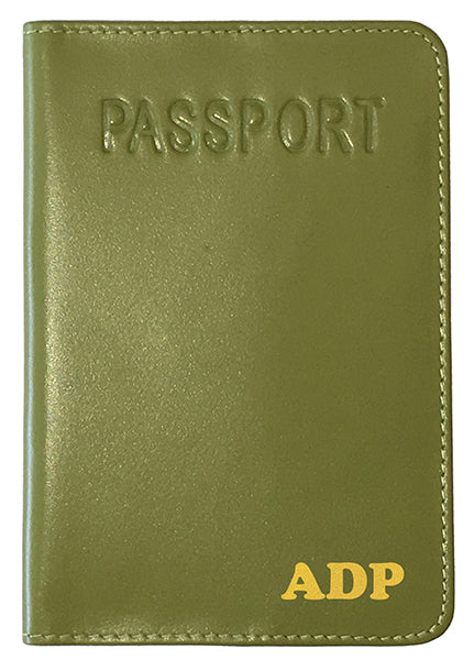 Personalized Monogrammed Leather RFID Passport Cover Holder - A&A Creative Designs