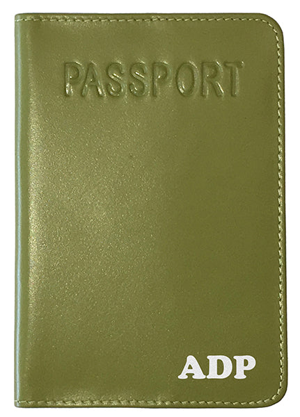 Personalized Monogrammed Leather RFID Passport Cover Holder - A&A Creative Designs