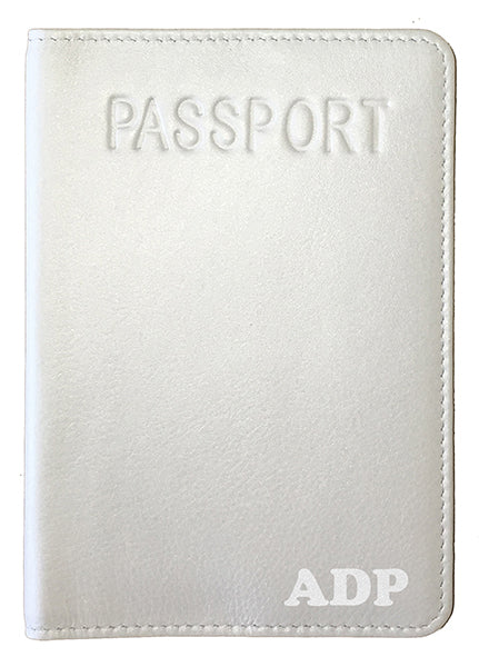 Personalized Monogrammed Leather RFID Passport Cover Holder - A&A Creative Designs