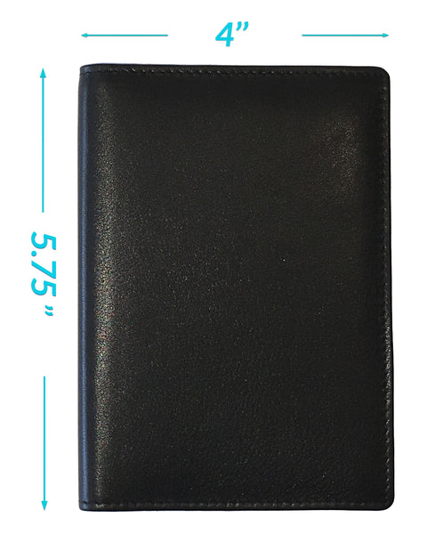Personalized Monogrammed Leather RFID Passport Wallet and 2 Luggage Tags