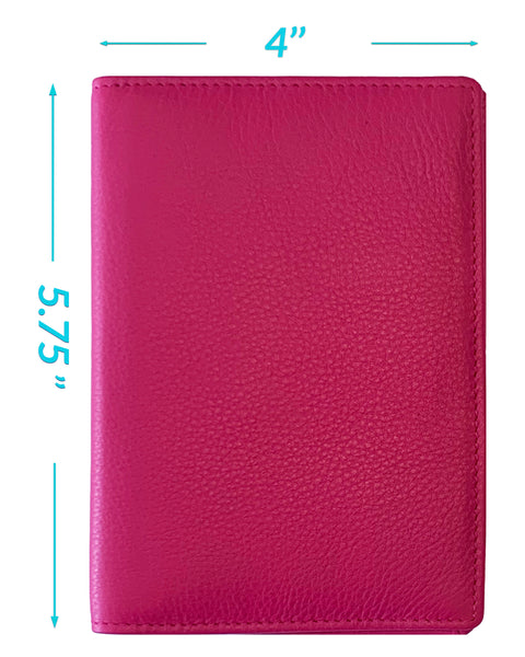 Personalized Monogrammed Leather RFID Passport Wallet and 2 Luggage Tags
