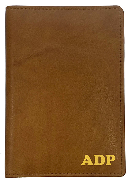 Personalized Monogrammed Leather RFID Passport Wallet - A&A Creative Designs