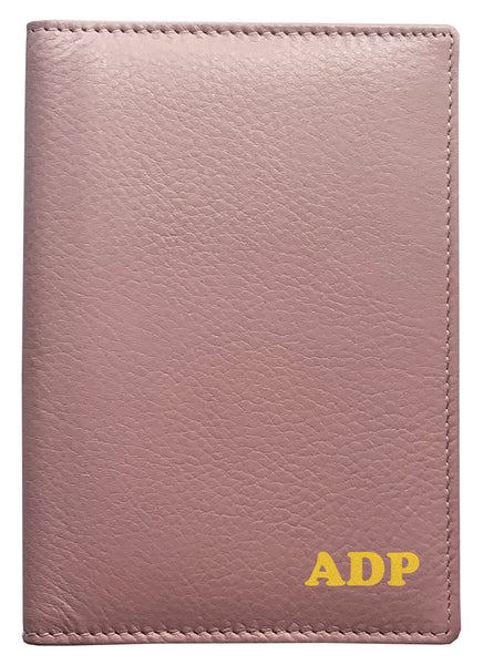 Personalized Monogrammed Leather RFID Passport Wallet