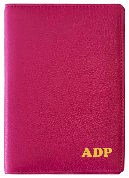 Personalized Monogrammed Leather RFID Passport Wallet