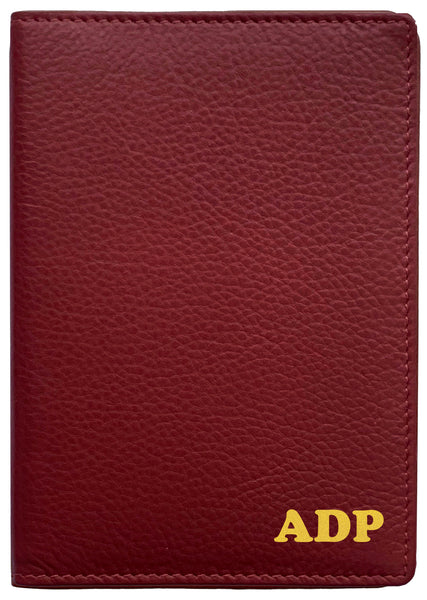 Personalized Monogrammed Leather RFID Passport Wallet