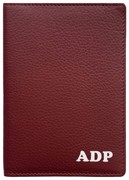 Personalized Monogrammed Leather RFID Passport Wallet