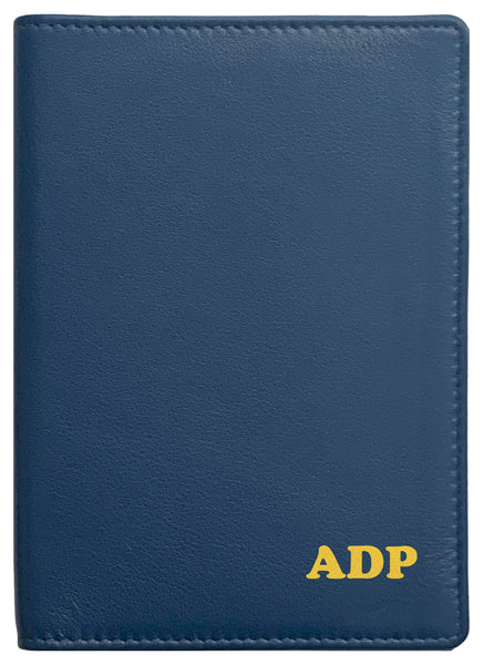 Personalized Monogrammed Leather RFID Passport Wallet
