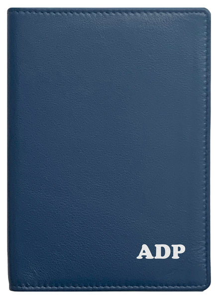 Personalized Monogrammed Leather RFID Passport Wallet