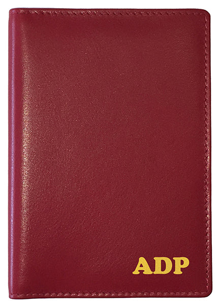 Personalized Monogrammed Leather RFID Passport Wallet - A&A Creative Designs