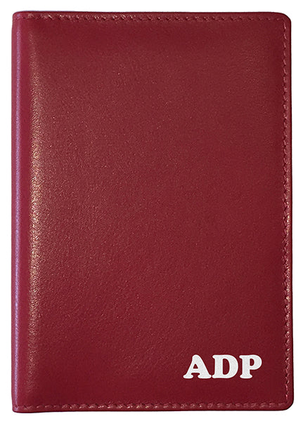 Personalized Monogrammed Leather RFID Passport Wallet - A&A Creative Designs