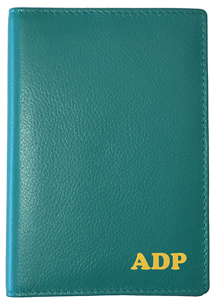 Personalized Monogrammed Leather RFID Passport Wallet - A&A Creative Designs