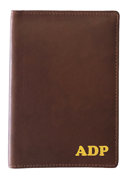 Personalized Monogrammed Leather RFID Passport Wallet - A&A Creative Designs