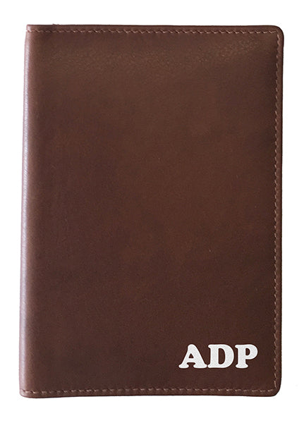 Personalized Monogrammed Leather RFID Passport Wallet - A&A Creative Designs