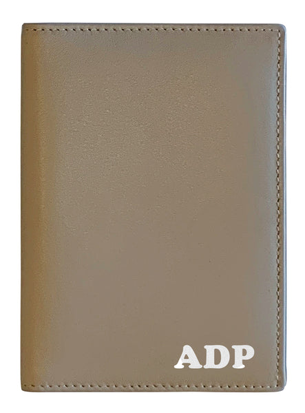 Personalized Monogrammed Leather RFID Passport Wallet