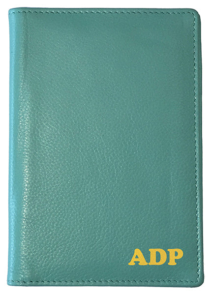 Personalized Monogrammed Leather RFID Passport Wallet - A&A Creative Designs