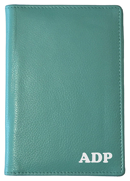 Personalized Monogrammed Leather RFID Passport Wallet - A&A Creative Designs