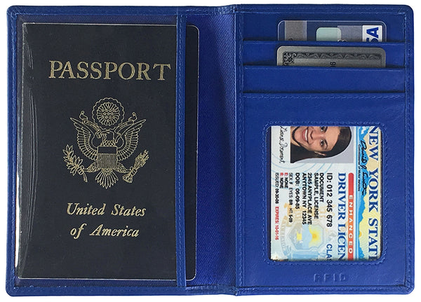 Personalized Monogrammed Leather RFID Passport Wallet and 2 Luggage Tags - A&A Creative Designs