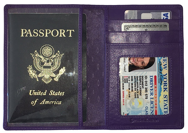 Personalized Monogrammed Leather RFID Passport Wallet - A&A Creative Designs