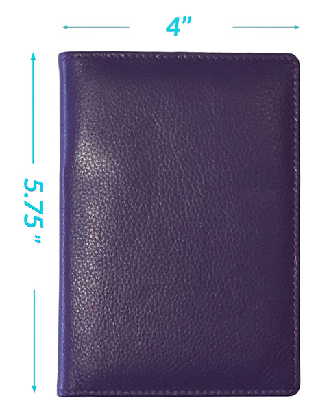 Personalized Monogrammed Leather RFID Passport Wallet and 2 Luggage Tags