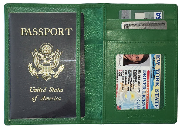 Personalized Monogrammed Leather RFID Passport Wallet - A&A Creative Designs