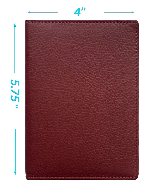 Personalized Monogrammed Leather RFID Passport Wallet and 2 Luggage Tags