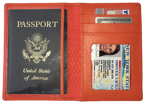 Personalized Monogrammed Leather RFID Passport Wallet and 2 Luggage Tags - A&A Creative Designs