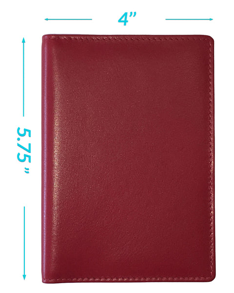 Personalized Monogrammed Leather RFID Passport Wallet and 2 Luggage Tags
