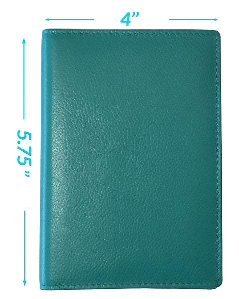 Personalized Monogrammed Leather RFID Passport Wallet and 2 Luggage Tags