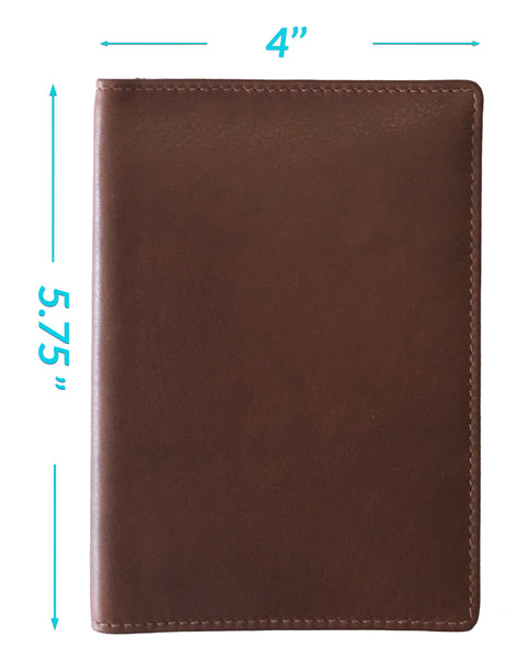 Personalized Monogrammed Leather RFID Passport Wallet and 2 Luggage Tags