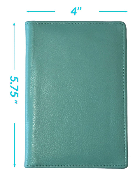 Personalized Monogrammed Leather RFID Passport Wallet and 2 Luggage Tags