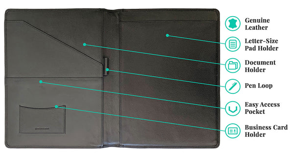 Personalized Leather Portfolio/Padfolio