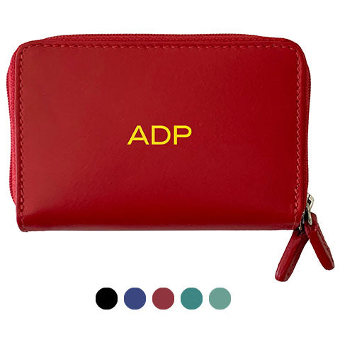 Personalized RFID Blocking Leather Credit Card Holder